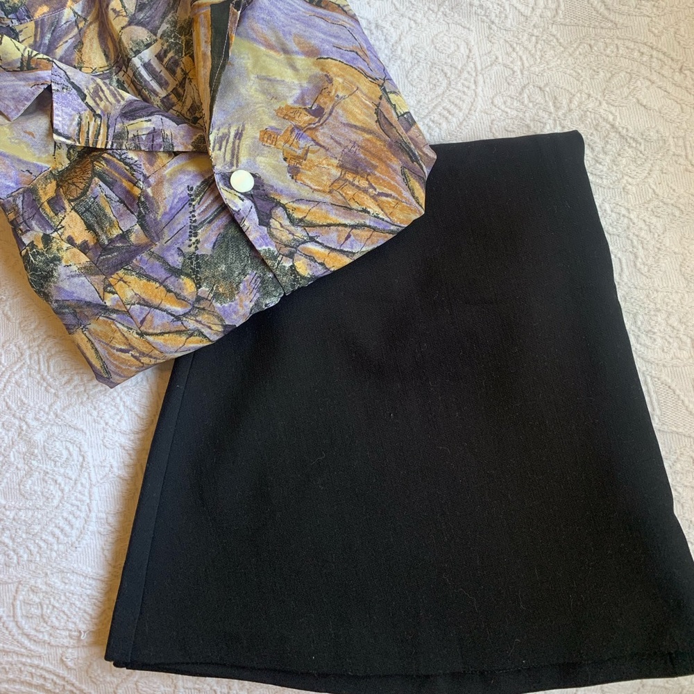 Black H&M A Line Skirt